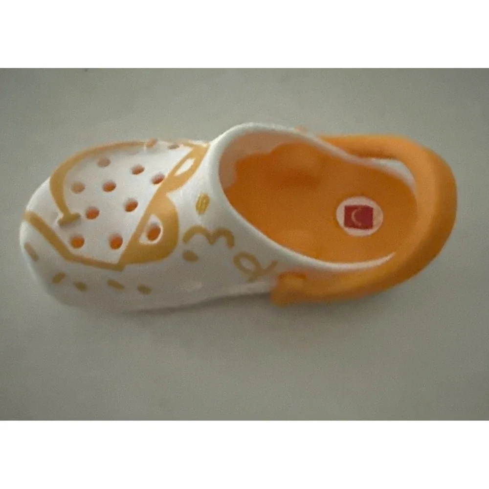 2024 McDonald's Mini Crocs Keychain Happy Meal Toy #8 White Smile Logo